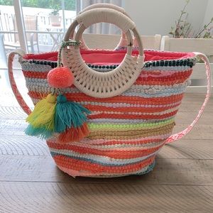 America & Beyond Colorful Crossbody Tote Bag